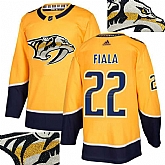 Predators #22 Fiala Gold With Special Glittery Logo Adidas Jersey,baseball caps,new era cap wholesale,wholesale hats